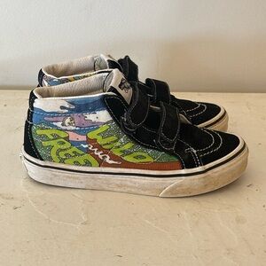 Vans Kids High-Top Sneakers - Black and Multicolor